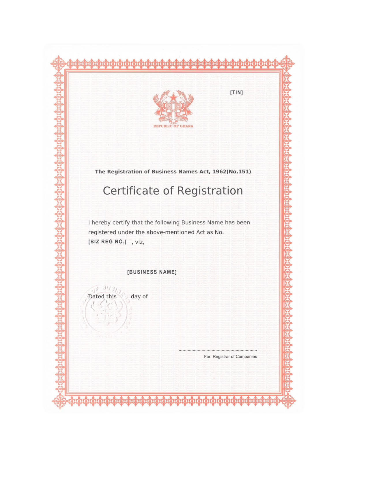 Business Certificate